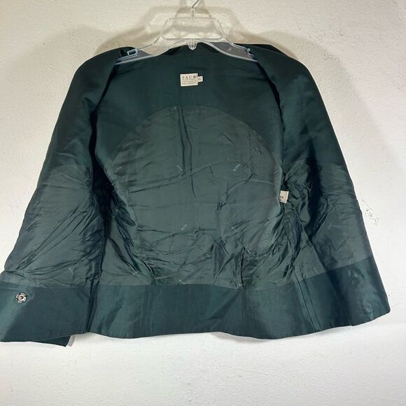 PAUW AMSTERDAM LADIES VEST 2 us medium green silk dupioni capsule minimalist - Picture 6 of 14